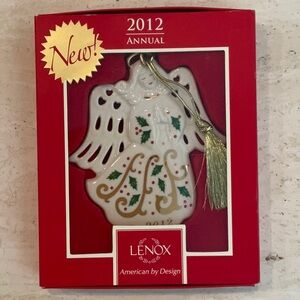 Vintage Lenox Angel 24K Gold Joyous Tidings Christmas Ornament 2012